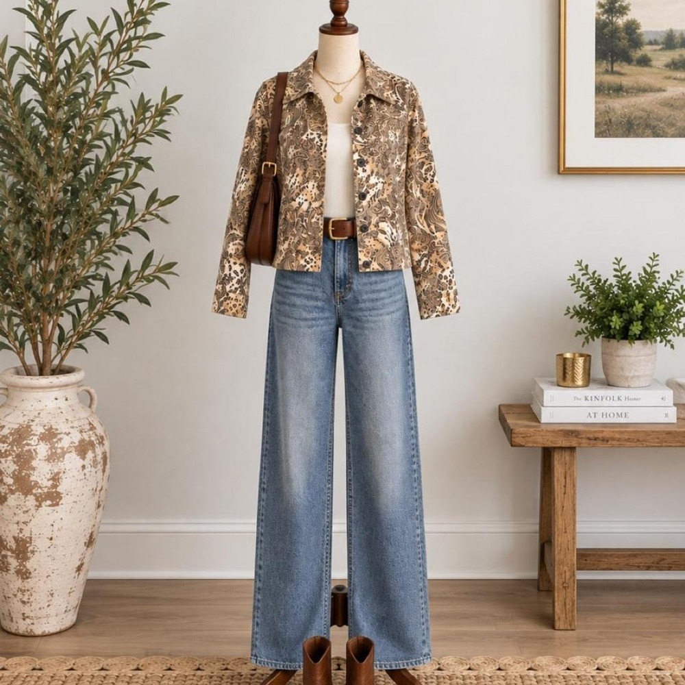 Rebecca Malone XL Paisley Animal Print Jacket
